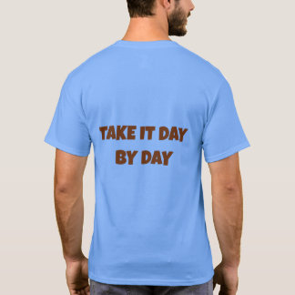 Camiseta azul de tipografía para hombres 'Tómelo d
