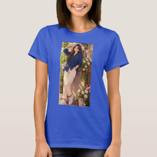 Camiseta azul de verano para niñas.