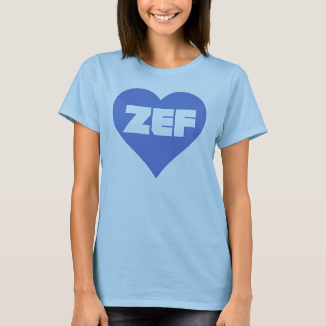 CAMISETA AZUL DE ZEF (Anverso)