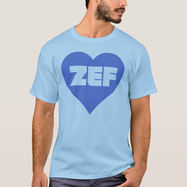 CAMISETA AZUL DE ZEF (Anverso)