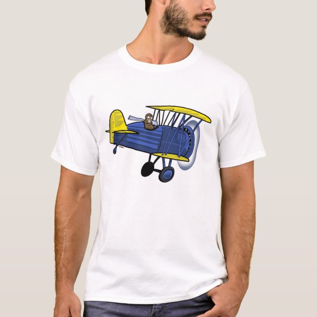 Camiseta Azul del biplano (Anverso)