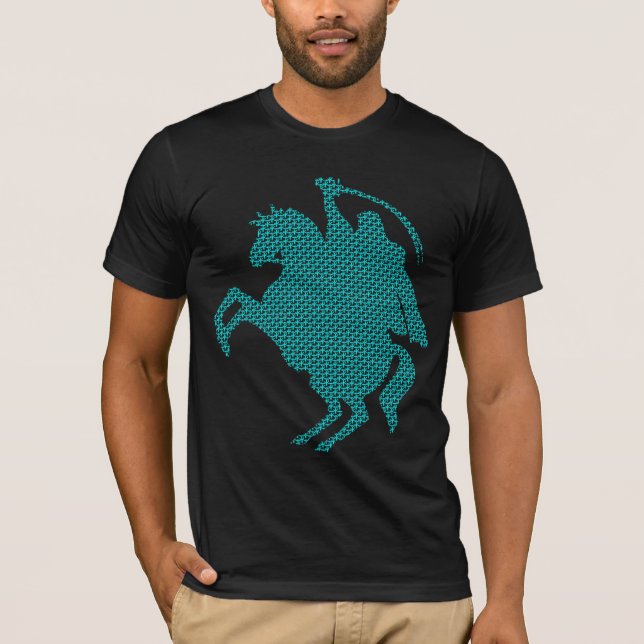 Camiseta azul del caballero (Anverso)