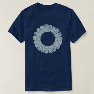 Camiseta Azul del calendario del maya