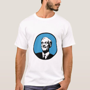 Camiseta Azul del círculo de Ron Paul