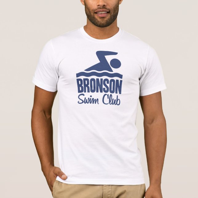 Camiseta Azul del club de la nadada de Bronson (Anverso)