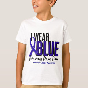 Camiseta Azul del desgaste del cáncer de colon I para mi