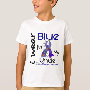 Camiseta Azul del desgaste del cáncer de colon I para mi