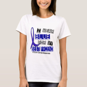 Camiseta Azul del desgaste del cáncer de colon I para mi