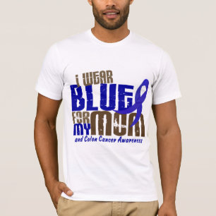 Camiseta AZUL del DESGASTE del cáncer de colon I PARA MI
