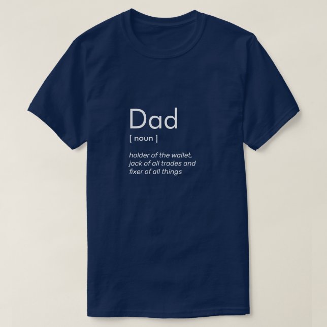 Camiseta azul del Día del Padre personalizada (Diseño del anverso)