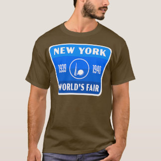 Camiseta Azul del distintivo retro de la Feria Mundial de N