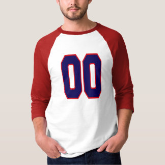 CAMISETA AZUL DEL DOBLE Y ROJO CERO