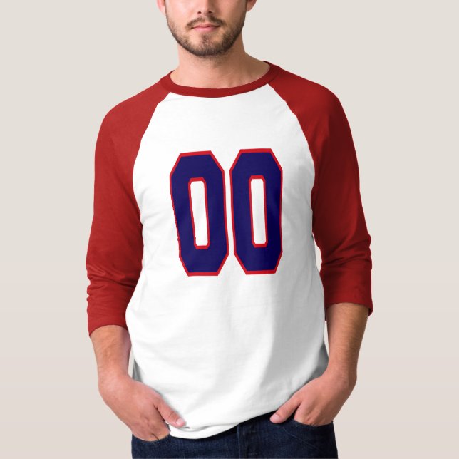 CAMISETA AZUL DEL DOBLE Y ROJO CERO (Anverso)