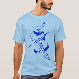 Camiseta Azul del hombre del violín