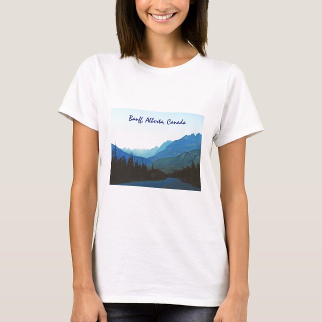 Camiseta Azul del jaspe de Banff (Anverso)