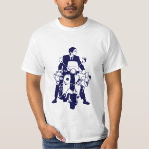 Camiseta Azul del jinete 2010 de la vespa