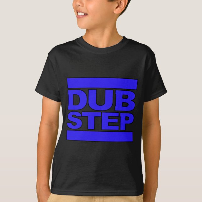 Camiseta Azul del logotipo de DUBSTEP (Anverso)