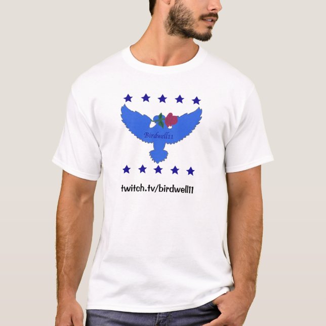 Camiseta azul del logotipo de la contracción (Anverso)