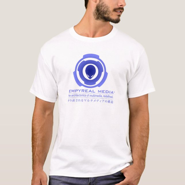 Camiseta AZUL del logotipo del círculo (Anverso)