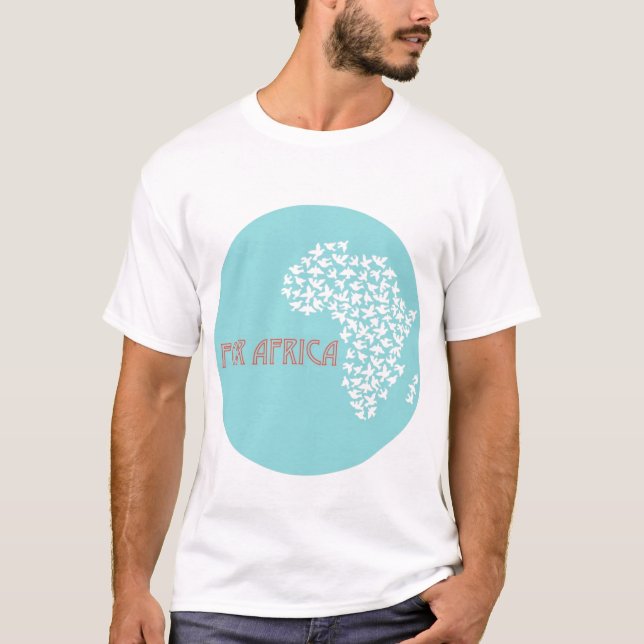 Camiseta azul del lt de las palomas de África (Anverso)