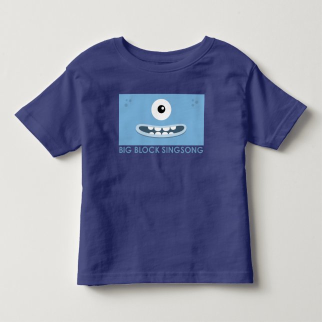 Camiseta azul del niño de Dah de la camiseta del (Anverso)
