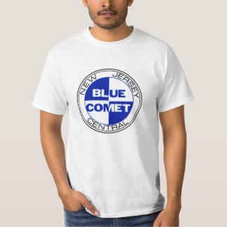 Camiseta azul del parche de tambor del cometa de