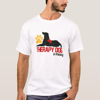 Camiseta Azul del perro de la terapia (de la terapia)