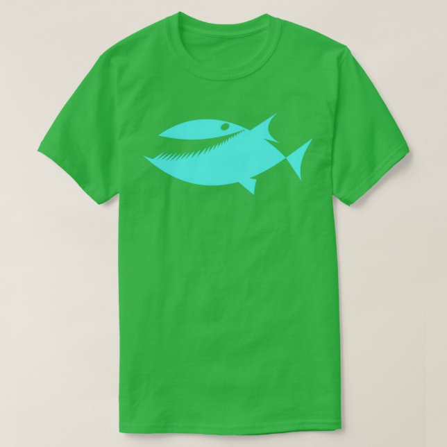 Camiseta Azul del pez (Diseño del anverso)