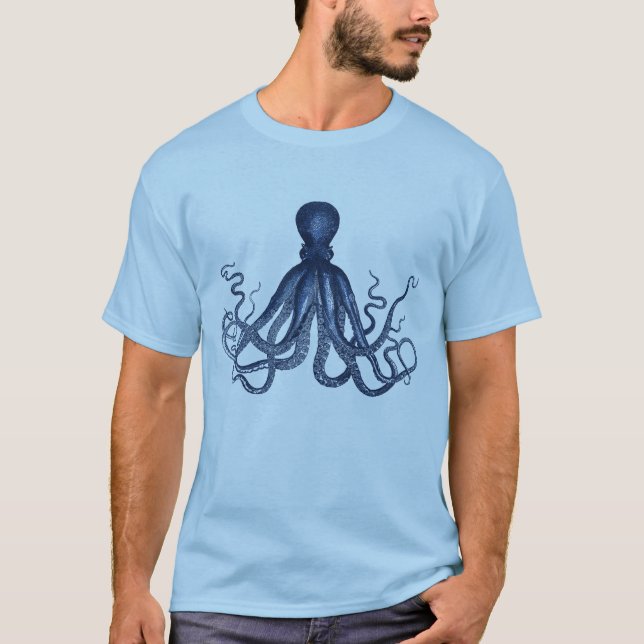 Camiseta azul del pulpo (Anverso)