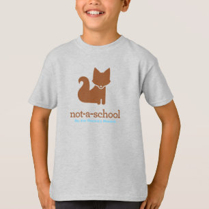 Camiseta azul del raglán de la NAS con el zorro