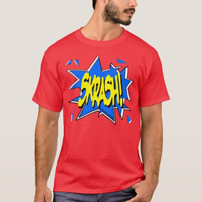 Camiseta azul del skrash (Anverso)