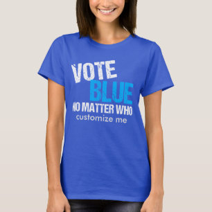 Camiseta Azul del voto cualquieras Demócrata