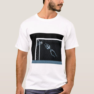 CAMISETA AZUL ESQUELÉTICO DEL PORTERO DEL FÚTBOL DE LA