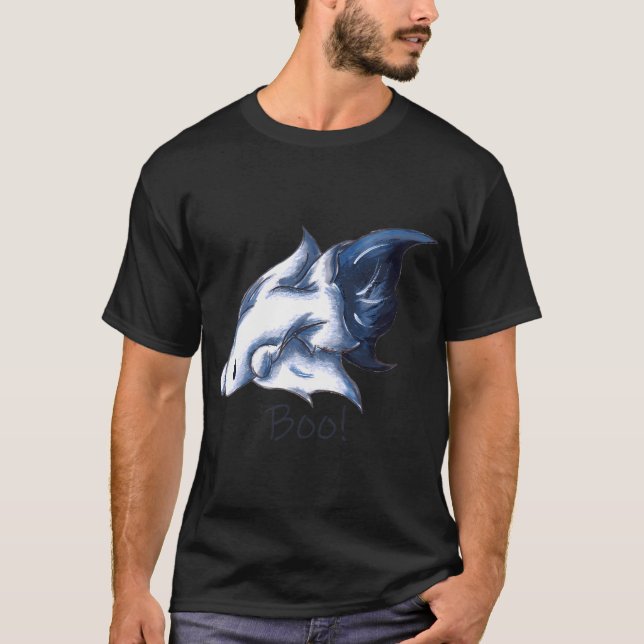 Camiseta Azul Fantasmagórico (Con Texto) (Anverso)