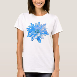 Camiseta Azul floral azul floral lindo margarita azul