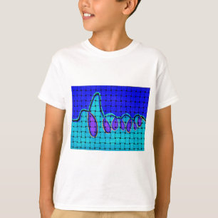 Camiseta Azul Francés Abstracto con Textura Tejida