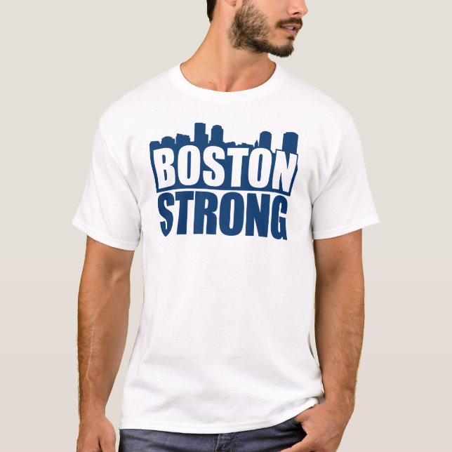 Camiseta Azul fuerte de Boston (Anverso)
