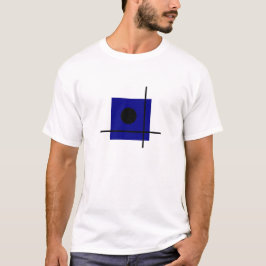 Camiseta Azul geométrico de diseño Bauhaus clásico