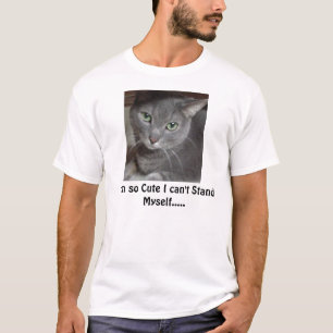 Camiseta Azul gris gato ruso