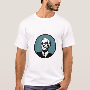 Camiseta Azul Grn del círculo de Ron Paul