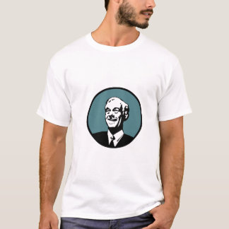 Camiseta Azul Grn del círculo de Ron Paul