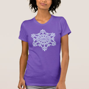 Camiseta Azul Hielo Copo de Nieve Helado Invierno Navidad