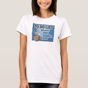 Camiseta Azul Impactante CAFÉ TRABAJO CRIMEN REAL