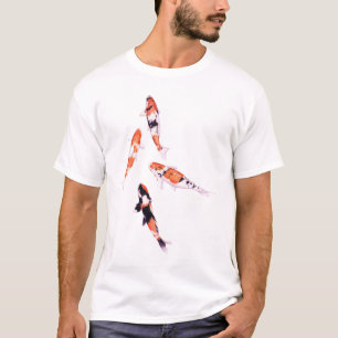 Camiseta azul Koi flotante