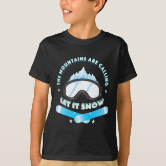 Camiseta Azul Las Montañas Llaman Novedad Guay