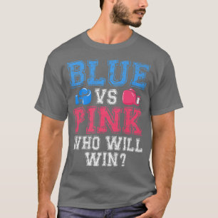 Camiseta Azul lindo vs Género rosa Revelación Fiesta Boing