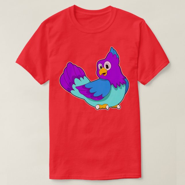Camiseta Azul loro (Diseño del anverso)