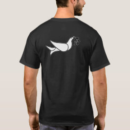 Camiseta azul LRP sobre la paloma naranja