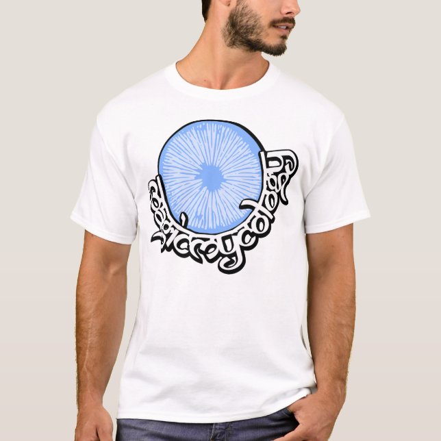 Camiseta Azul mágico de la micología (Anverso)