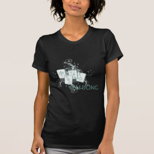 Camiseta azul mahjong